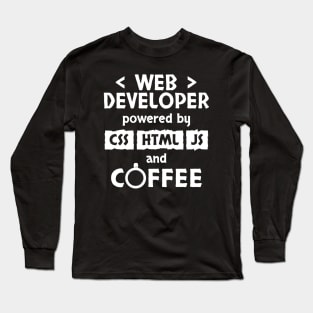 Web Developer - Powered by Coffee Long Sleeve T-Shirt